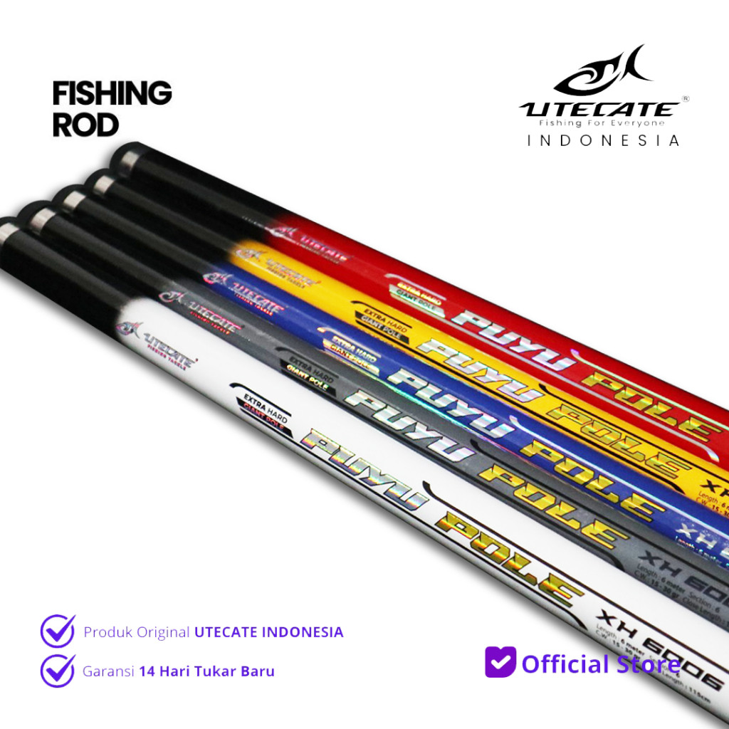 UTECATE PUYU POLE XH 6006 7007 8008 1010 | Joran Tegek Extra Hard Carbon