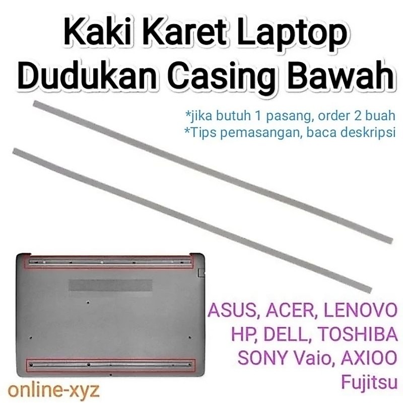 rubber feet strip Bantalan Karet kaki casing bawah laptop ASUS ACER HP DELL LENOVO Axioo laptop sili