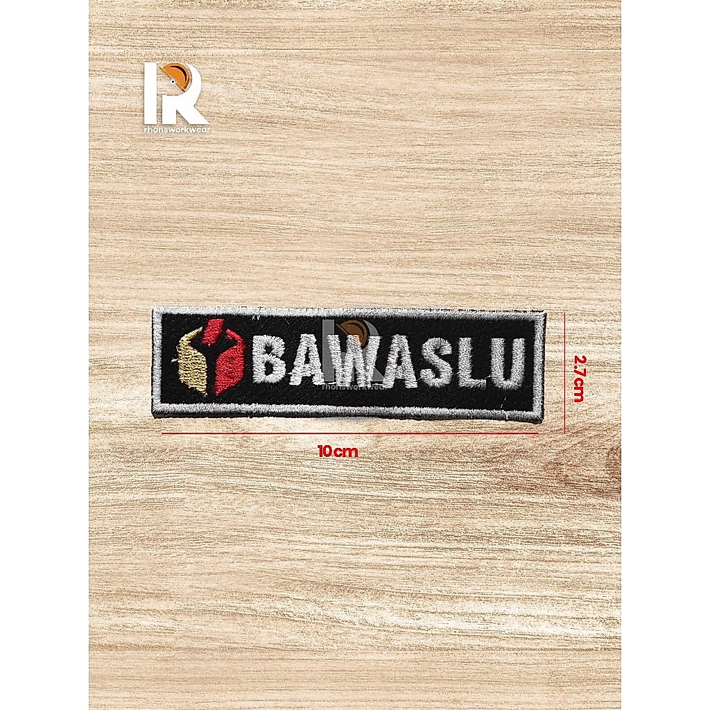 BORDER LOGO BAWASLU, Emblem Bordir/ patch - Rhons Vendor Solo