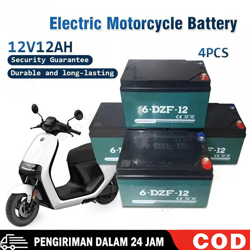 AKI SEPEDA LISTRIK UWINFLY 12V12AH ORIGINAL Aki Motor Listrik BEKEY 6 DZF-12 ORIGINAL12V 12AH SELIS 