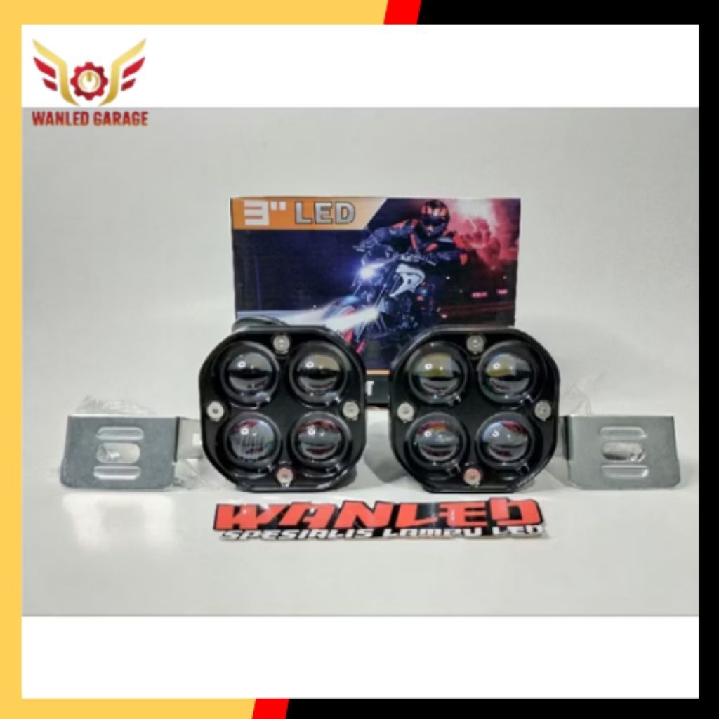 LAMPU L4Z D4 LASER GUN HRJ LENSA 8D PUTIH KUNING LAMPU KABUT LAMPU TEMBAK OFFROAD