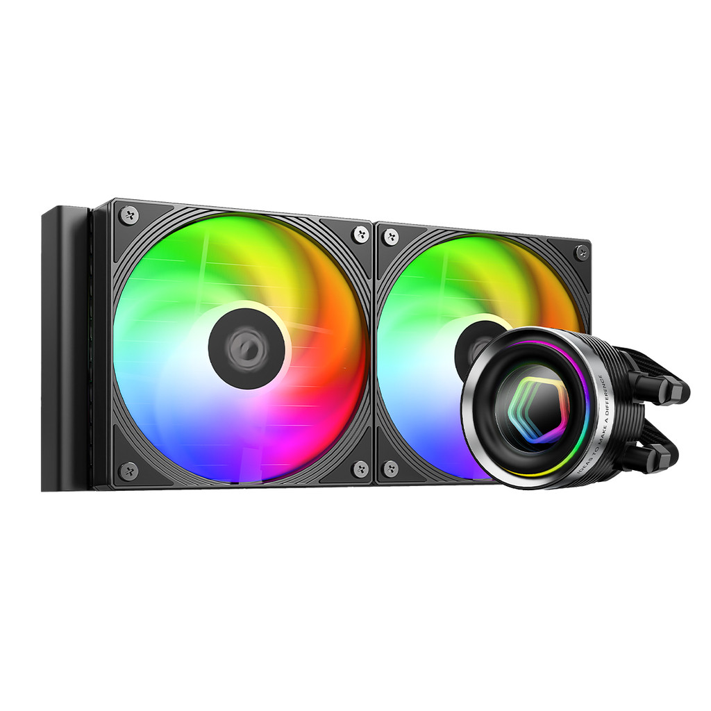 ID-Cooling IDCooling FX240 INF- AIO Liquid Cooler Water Cooling 240mm Dual Fan RGB ARGB Sync Black -