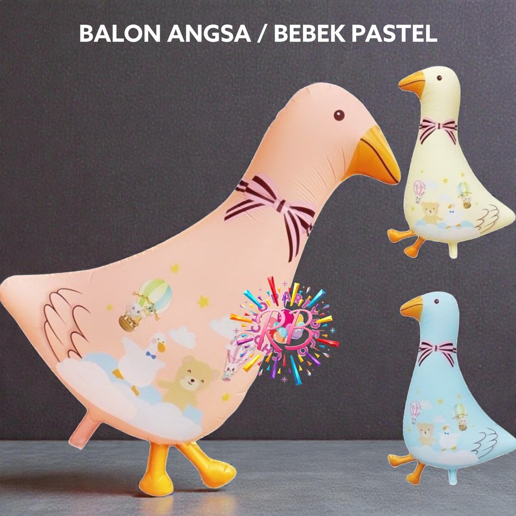 Balon BEBEK ANGSA PASTEL / Balon Foil Angsa Bebek