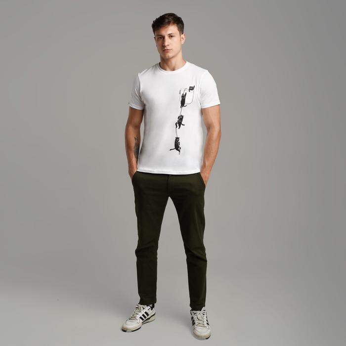 Benhill Baju Kaos Pria Grafis Katun 30s Combed Pendek Putih 492-493-29168 Nyaman - 2XL