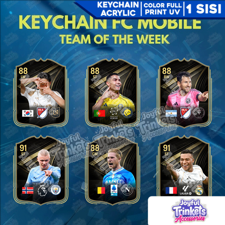 Gantungan Kunci FC Mobile FIFA 26 Team of the Week (UV Print) 1 Pcs -Joyful Trinkets Accessories