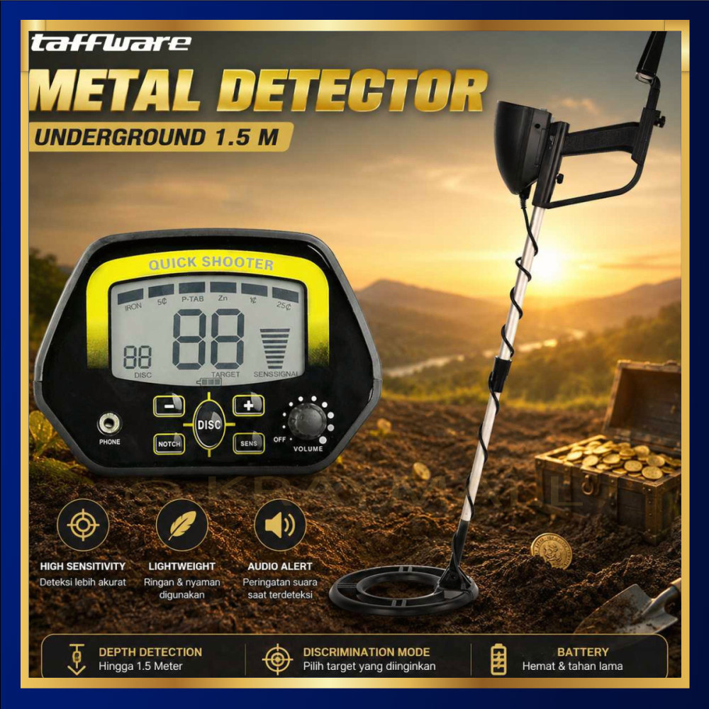 Pendeteksi Logam Metal Gold Silver Detector Finder 9V - MD4060