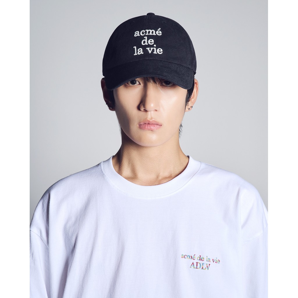ADLV Cotton Napping 3D Embo Ball Cap Black - Topi Unisex acme de la vie