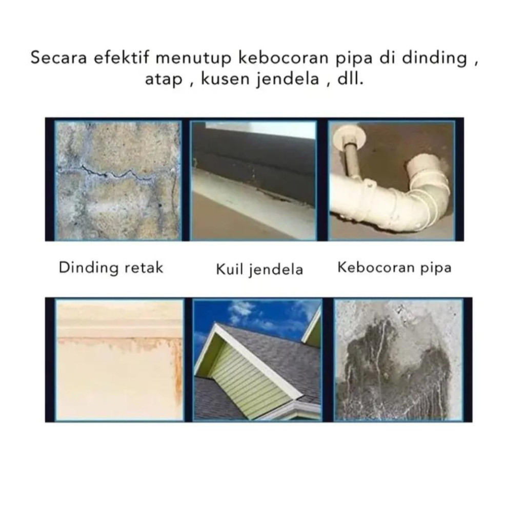 PROMOJAYSUING Lem Transparan Anti Bocor Waterproof Pelapis Atap Dak Beton Anti Rembes | Sealant Temb