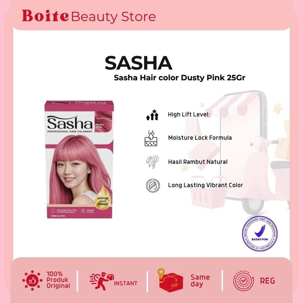 Sasha Hair color Dusty Pink 25Gr Box 72 X 25