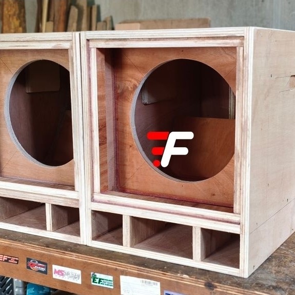 box miniscoop 12 inch, box speaker miniscoop 12" bahan semi meranti 15mm