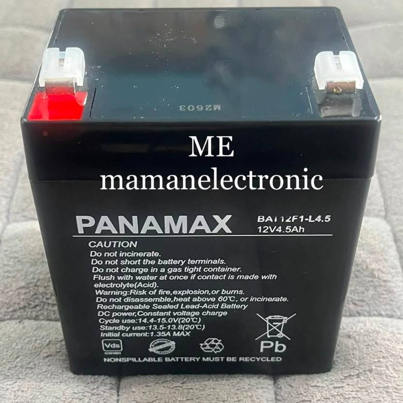 Accu Aki Baterai Batere Kering 12v 4,5Ah 5Ah 20HR PANAMAX