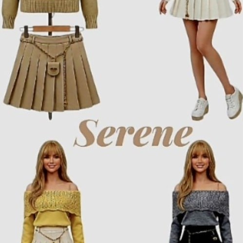 Sweater Sabrina/Skort Tenis Plisket/Sabrina Knit Wear Premium/ Skort Pleated Semi wool tebal Premium