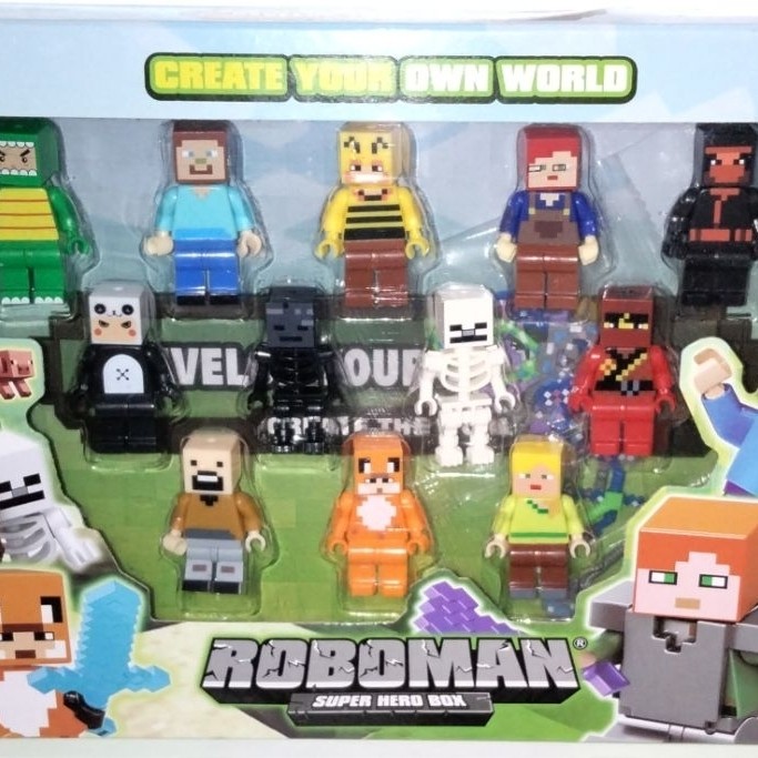 lego roboman minicraf box 12 pcs/actigore figure minicraf