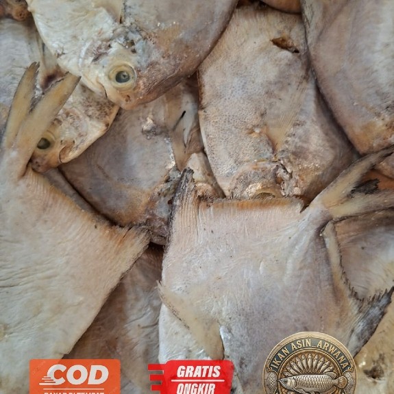 Ikan Asin Bawal Putih/Bawal Laut Asin Kualitas SUPER