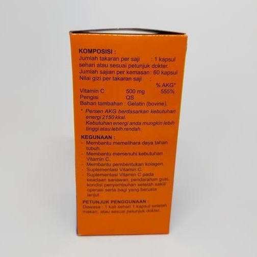 Kitman- Vitamin C 500 Mg Cezzvit 500 Ifars Dlm Kemasan Botol Isi 60 Kapsul