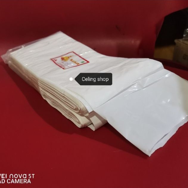 plastik PE ROL TEMPE roll putih susu melar tanpa putus 10cm 11cm 12cm 13cm 1kg