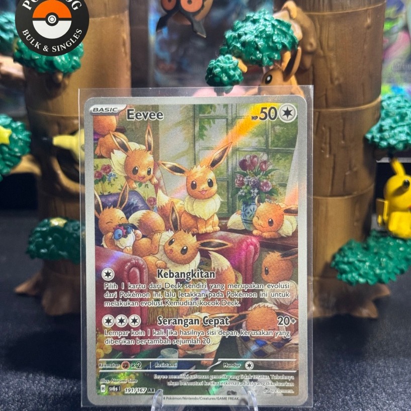 Pokemon TCG Original 191/167 AR Eevee Bahasa Indonesia