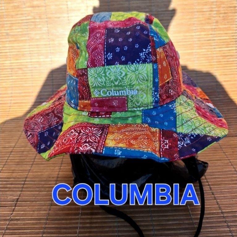 Topi COLUMBIA Bucket Hat Lapangan Hutan Gunung Rimba Motif Bandana Full Colour