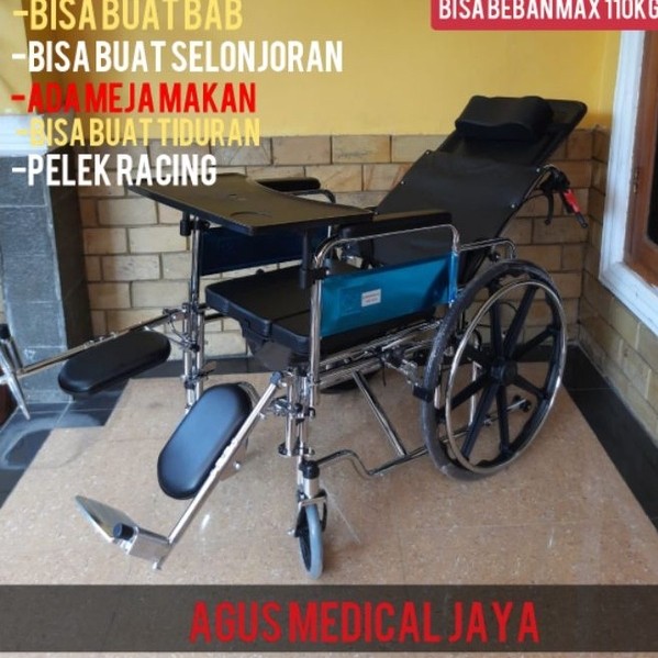 exspedisikursi roda 4 in 1 racing/kursi roda 4in1 racing/kursi roda toilet