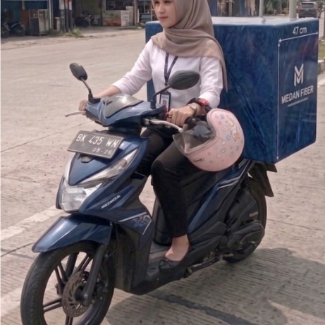 Medan Fiber Nusantara Spesialis Custom Box Delivery Motor Fiberglass Box Kurir Bagasi Luar Motor Ker