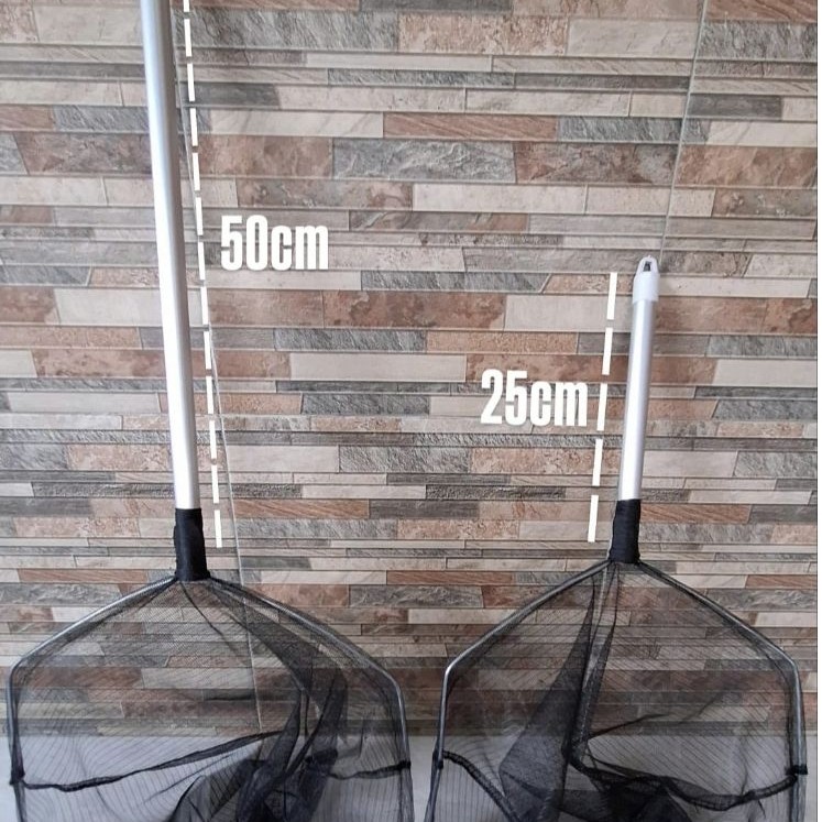 serokan seser ikan besar almunium diameter 35cm gagang almunium 25cm serokan seser jaring ikan nila 