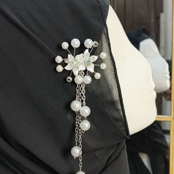 bros hijab dua permata bunga lili ya