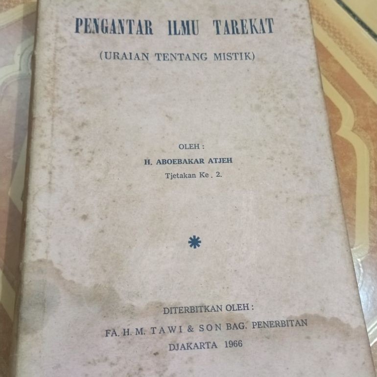 Pengantar Ilmu Tarekat prof Aboebakar Atceh
