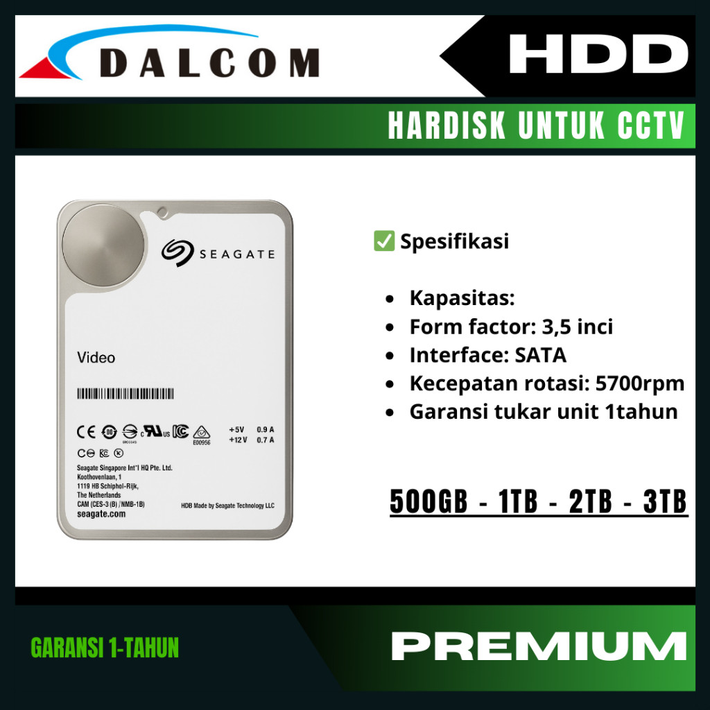 (DFlash Laptop) hardisk 500gb 1tb 2tb 3tb hdd untuk cctv