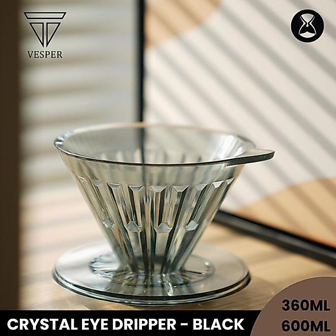 timemore eye crystal dripper transparant black coffee dripper filter