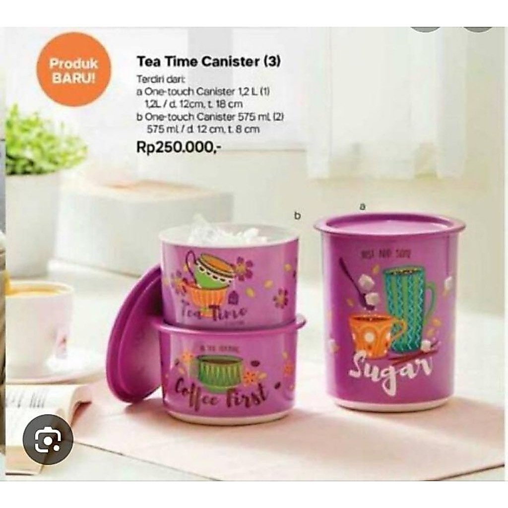 Tea Time Canister tupperware