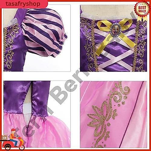 Baju Kostum Cosplay Dress Princess Dres Princes Rapunzel Prinses Rapunsel Costume / Costum / Custom 