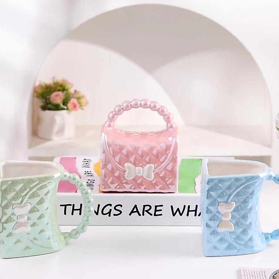 Mug Keramik Tas Mini Pita 360Ml Elegan