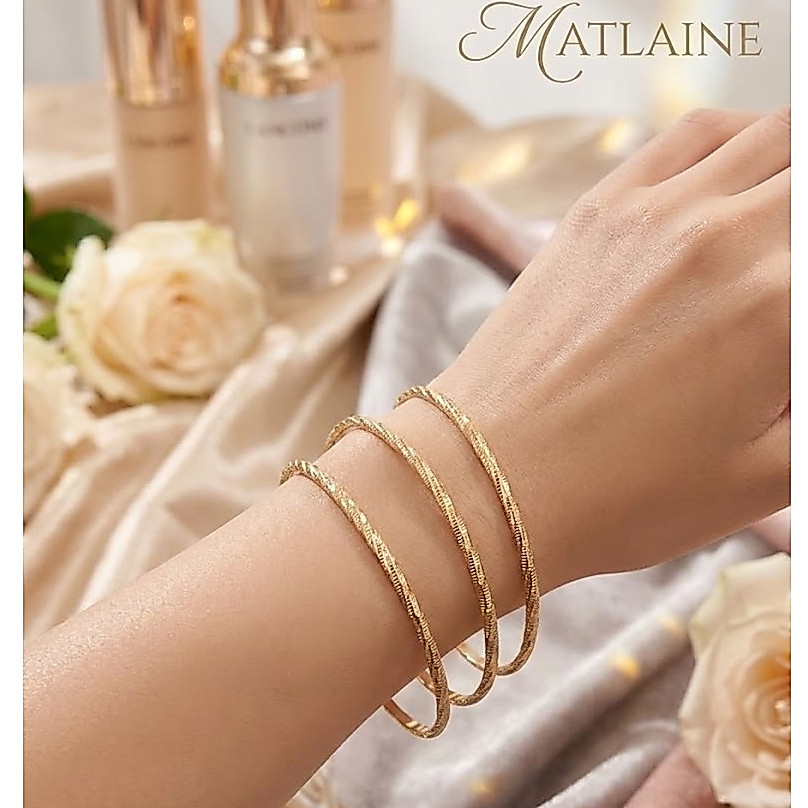 Matlaine - Gelang Keroncong isi 3 LYY Gold Titanium