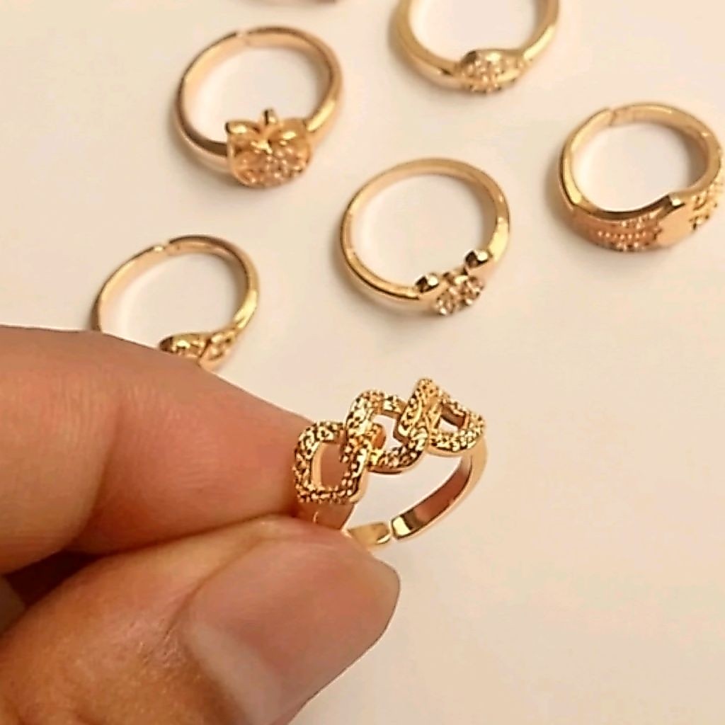 cicin anak perak gold  model love gadeng