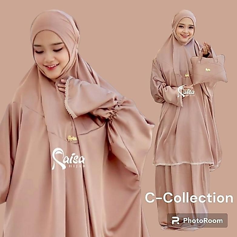 Mukena Setelan Berlengan Untuk Umrah Dan Haji Original Raisa Hijab Mukena Stelan Berlengan Menutup D