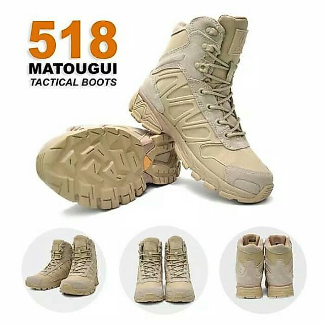 Tactical Boots Matogui Sepatu Tactical Boots Tinggi 8 Inci Bahan Kulit dan Kain Anti Air untuk Outdo