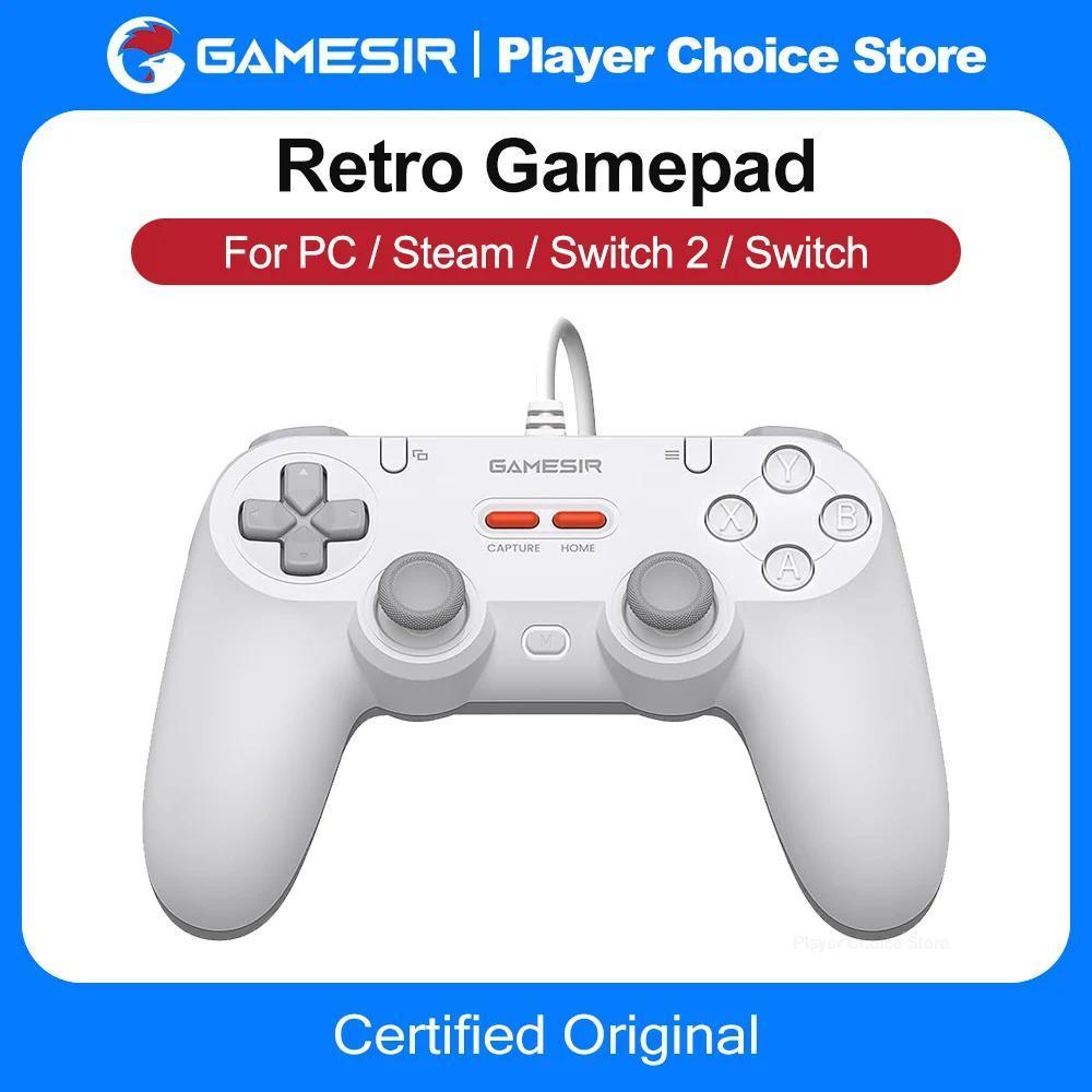 GameSir Retro Wired Gamepads for PC Steam Switch 2/1 Controller Tegenaria Lite Controle Hall Effect 