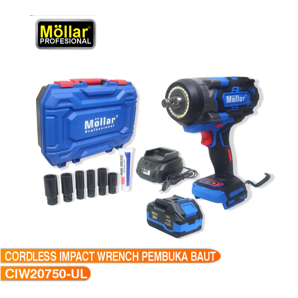 MOLLAR CIW20750 Cordless Impact Wrench Brushless 750 Nm / CIW 20750