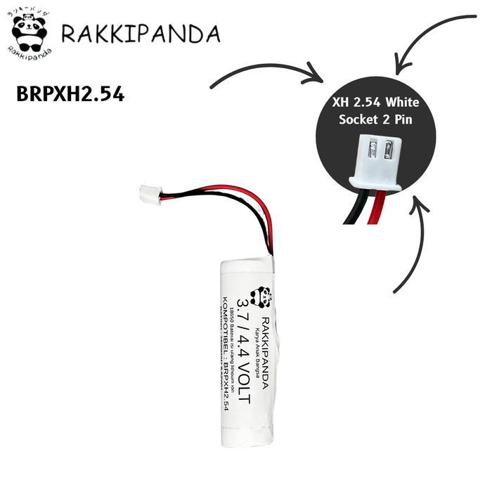 RakkiPanda Baterai Universal Li-ion 18650 RC Radio Control / Speaker Active Soket XH 2.54 Putih 2 PI