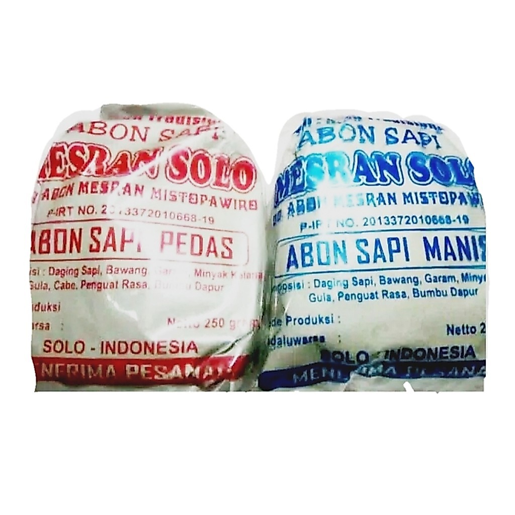 Abon sapi mesran solo Abon sapi pak Mesran solo (pedas dan manis) 250gram