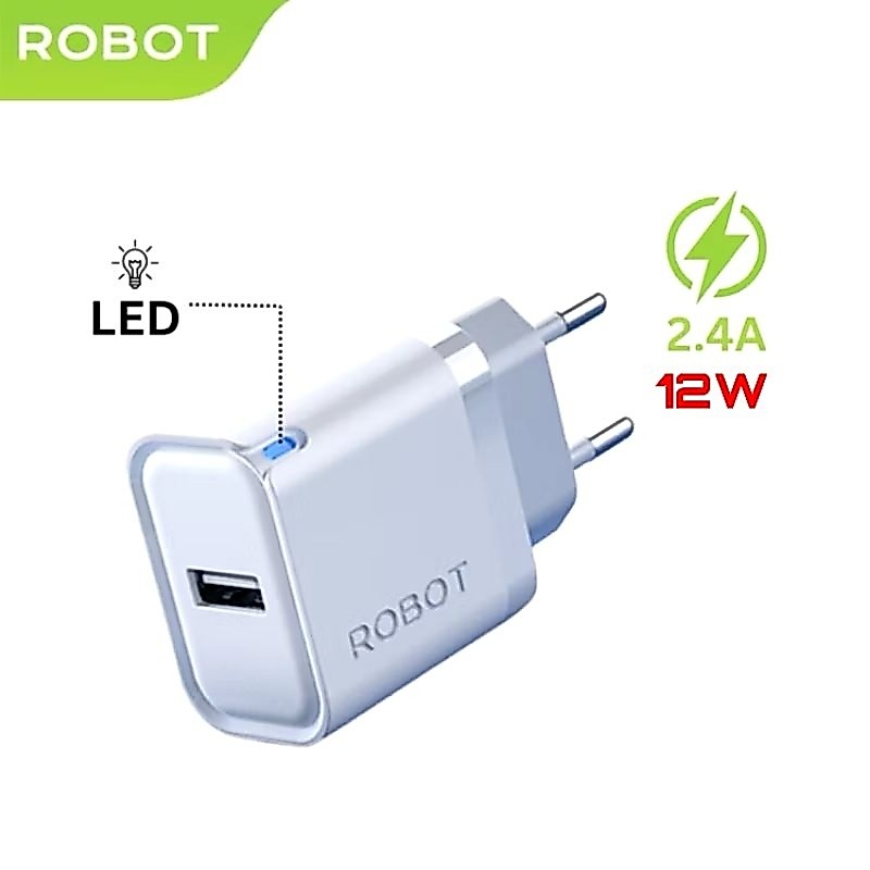 Kepala Cas Robot Fast Charging 2.4A Casan Robot Original Adaptor Robot RT-K8S Garansi Resmi