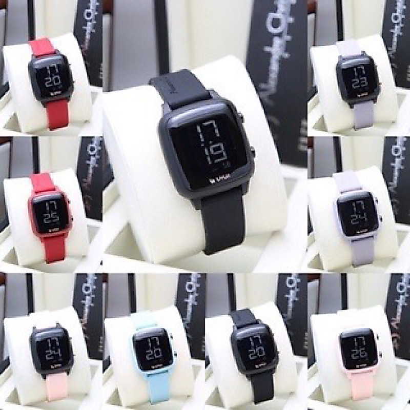 AC 9336 / AC 9335 Digital Alexandre Christie AC9336 / AC9335 Tali Rubber Jam Tangan Wanita Original