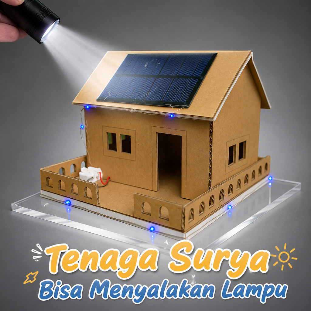 Miniatur Rumah PLTS mini 1 WP / rumah plts / rumah solar panel