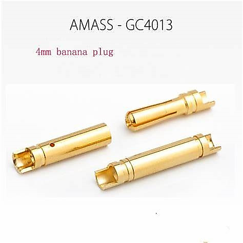 Original Konektor Amass Connector bullet Bulet banana Plug 4.0 4.0mm 4mm male female untuk baterai l