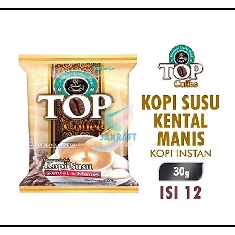 kopi top susu kental 13 sachet