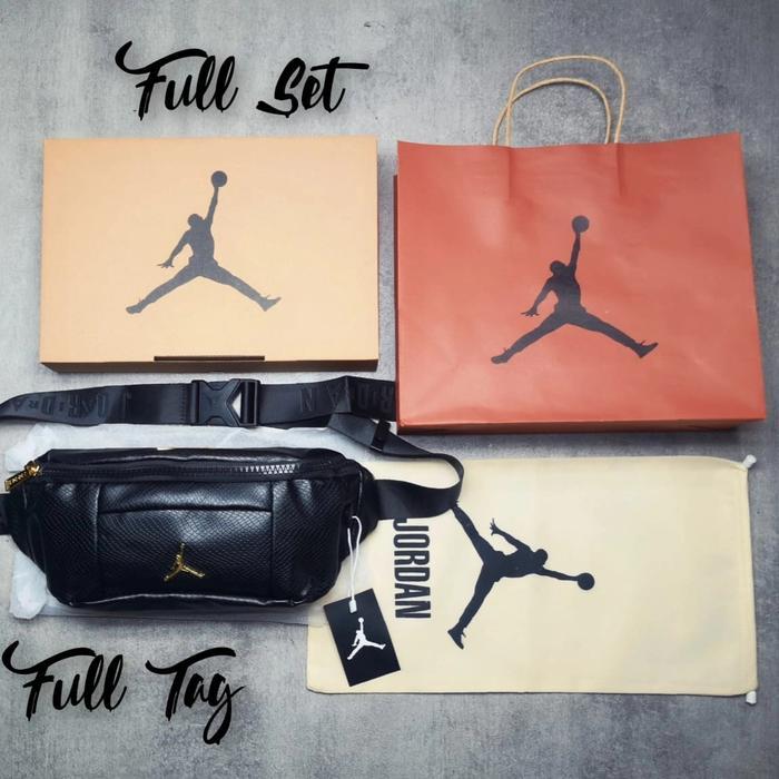 Air Jordan Regal Waist Bag Black-Gold Full Set N Full Tag