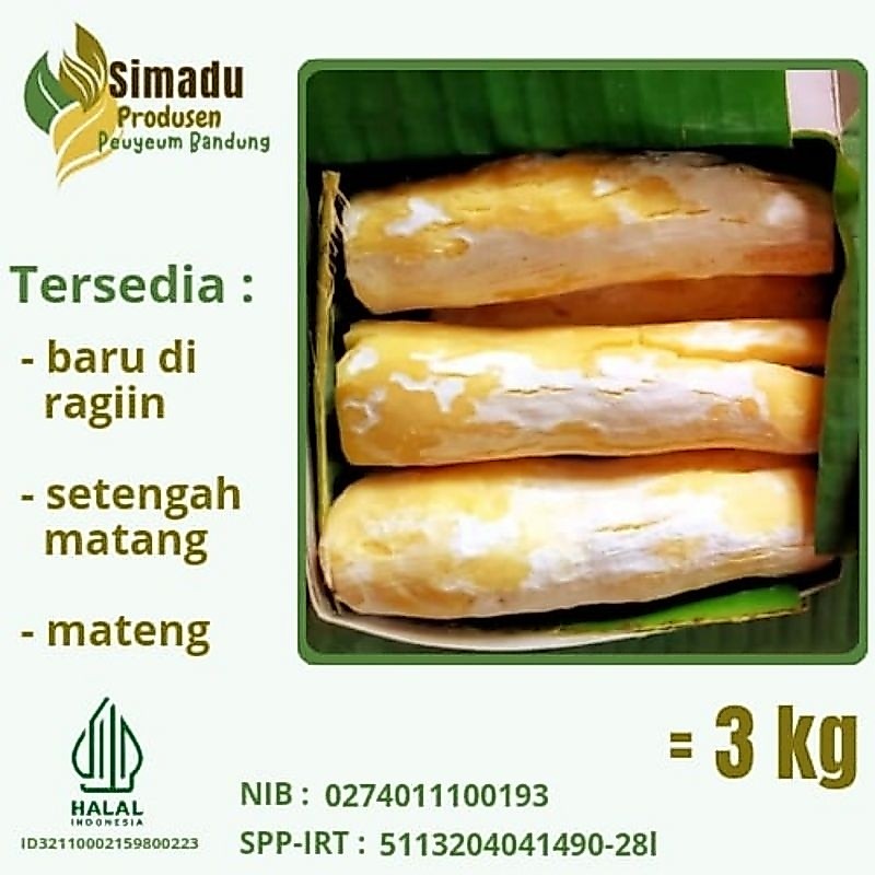 Tape singkong peuyeum bandung 3kg oleh oleh bandung
