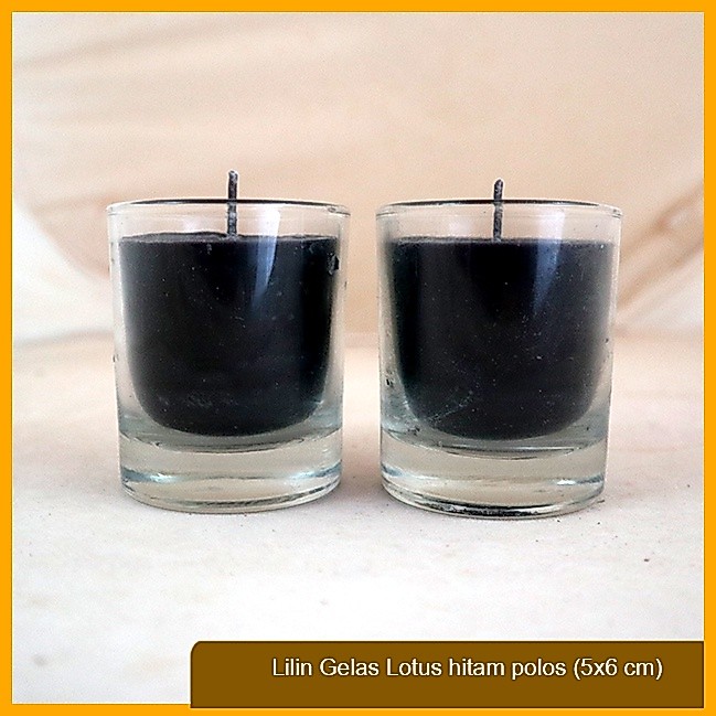 Lilin Gelas Hitam Stearin Wax Dekorasi Cafe Resto Hotel Spa Serbaguna