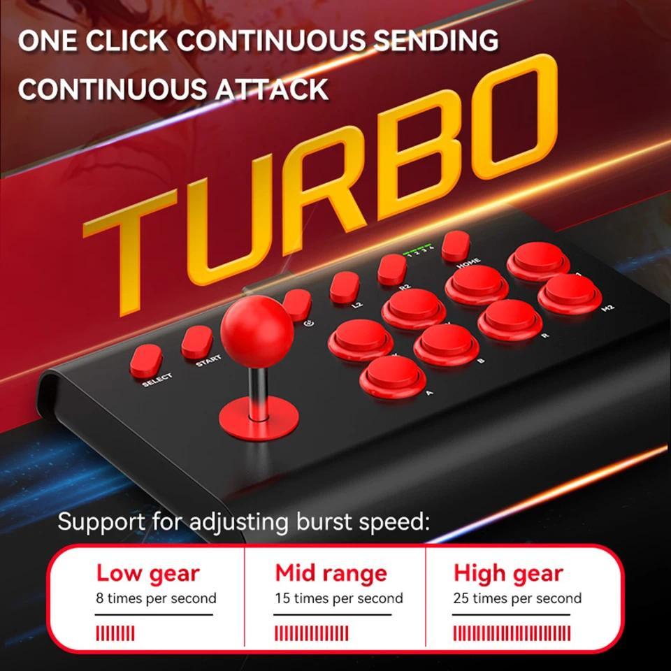 Retro Arcade Station Fighting Stick Game Joystick Controller Bluetooth Wired Fighting Controller for