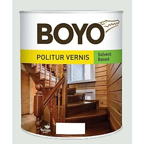 CAT POLITUR PLITUR VERNIS PERNIS KAYU BOYO 1/2 Liter PERNIS KUSEN PINTU MEJA KURSI LEMARI JENDELA